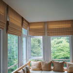 roman blinds in the balcony room