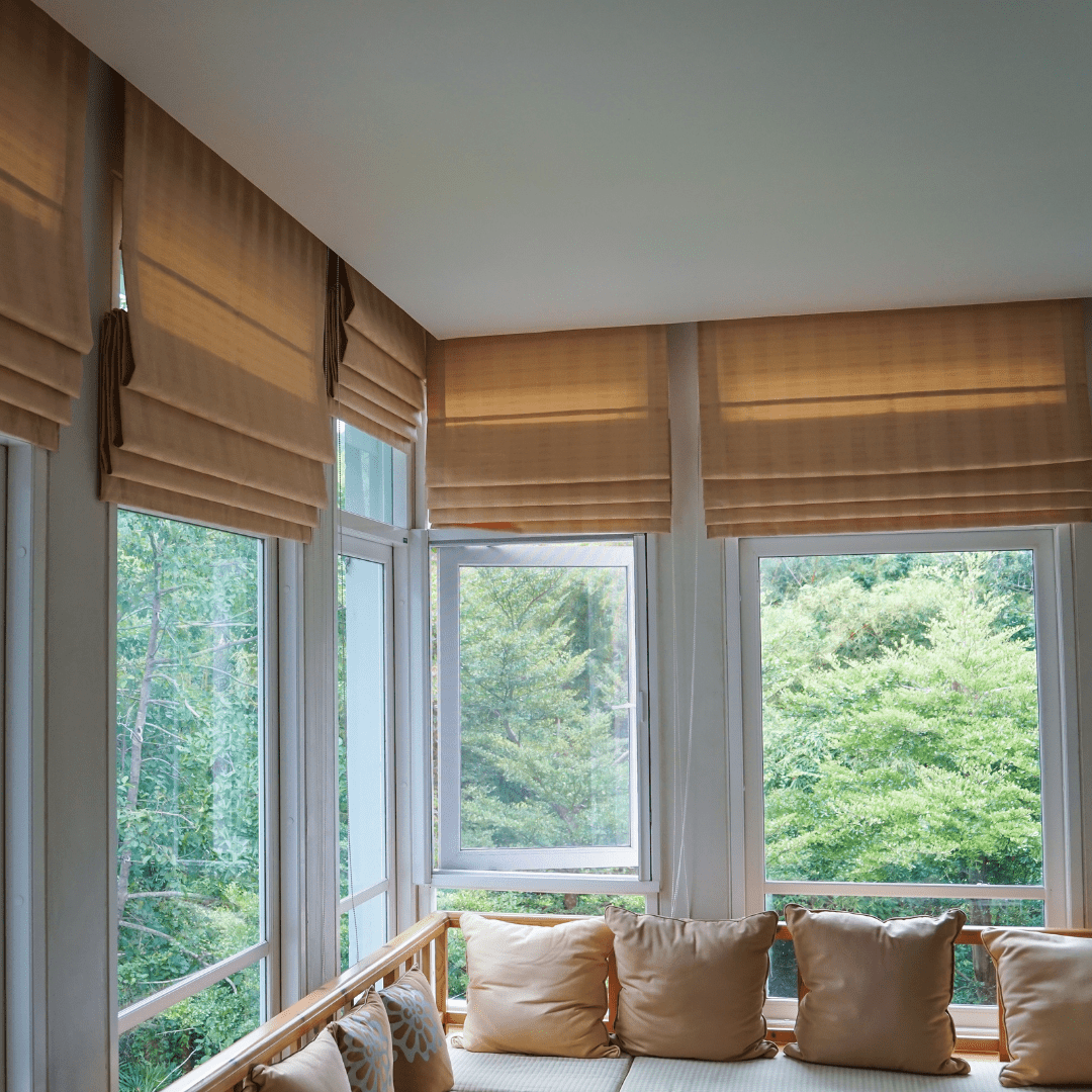 Roman Blinds in Qatar Living Room Curtains Creative Vision
