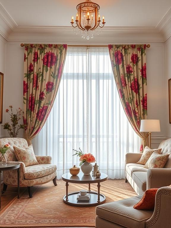 floral curtains Qatar