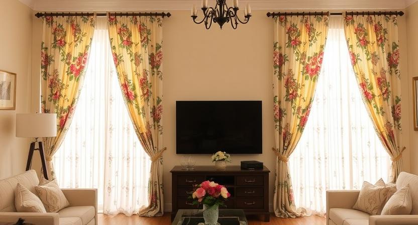 Floral curtains Qatar