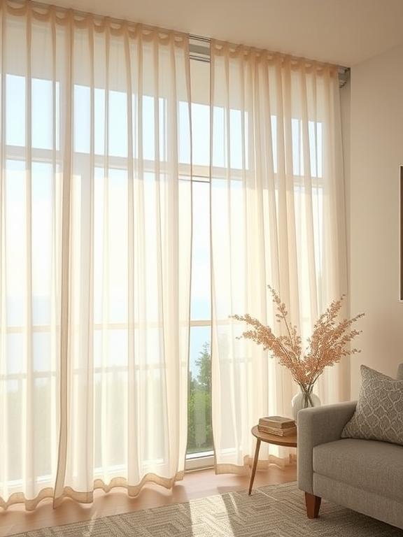 sheer curtains Enjoy privacy while still embracing the view and natural breeze.