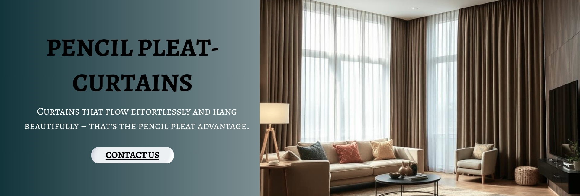 PENCIL PLEAT CURTAINS IN QATAR