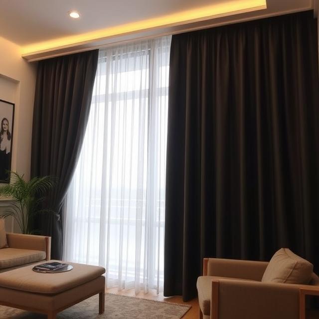 Bedroom with blackout blinds